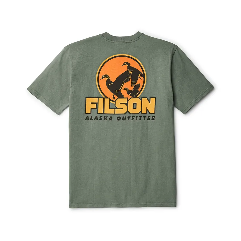 Men‘s Short Sleeve Outfitter Graphic T-shirt - Service Green - Small