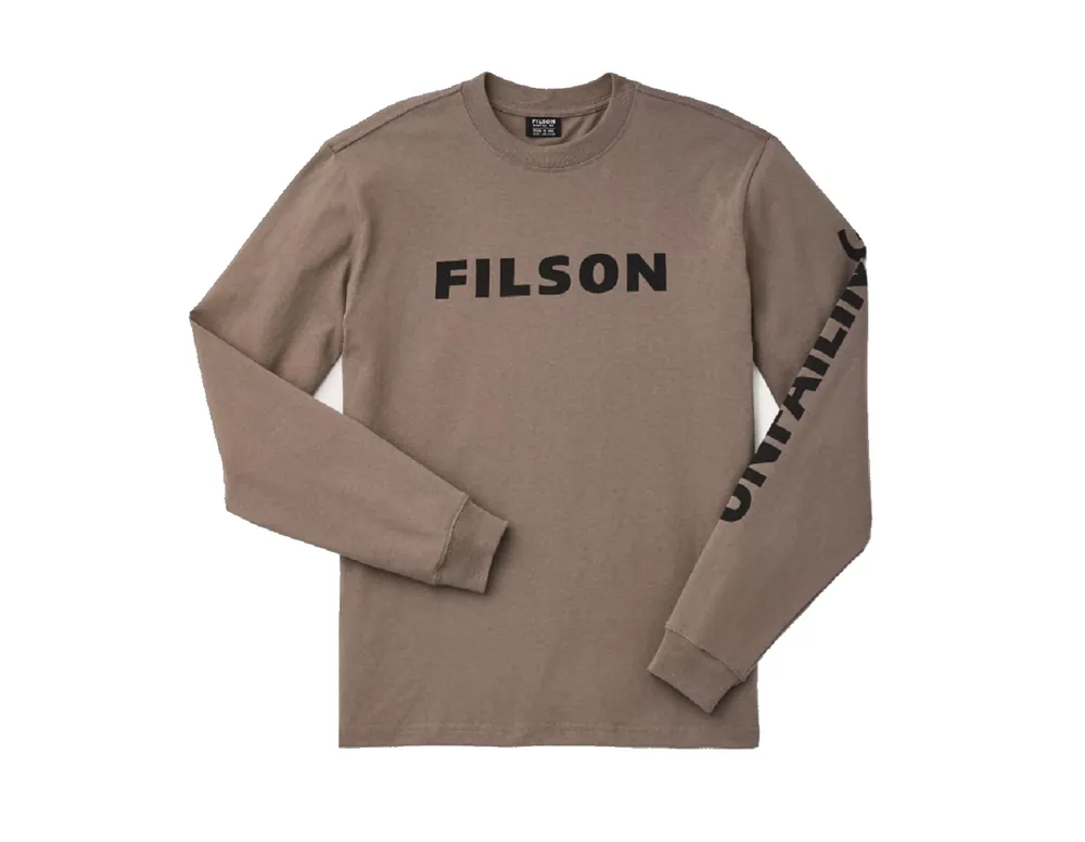 Men‘s Long Sleeve Outfitter Graphic T-shirt - Dark Mushroom - Small