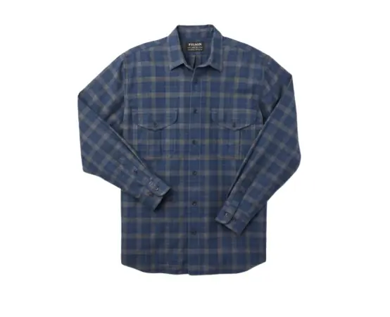 Men‘s Light Weight Alaskan Guide Shirt - Navy Heather Gray - XXXL