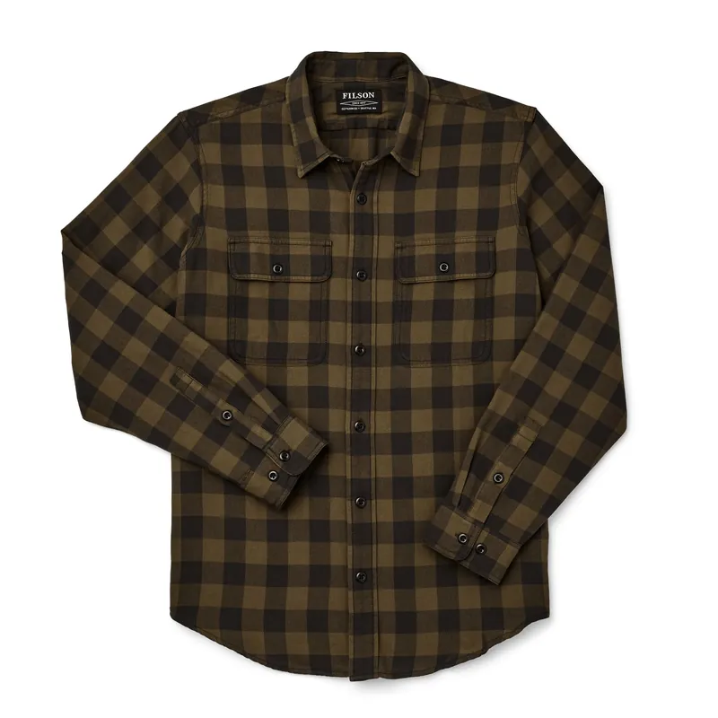 Men‘s Scout Shirt - Dark Tan Check - Small
