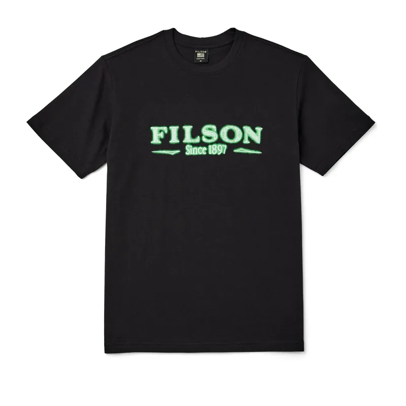 Men‘s Short Sleeve Pioneer Graphic T-shirt - Black/Neon - XXL