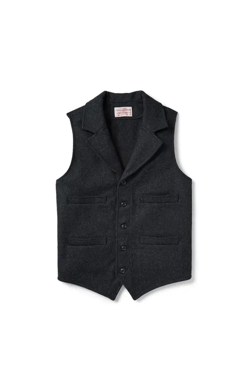 Men‘s Western Vest - Charcoal - XXXL