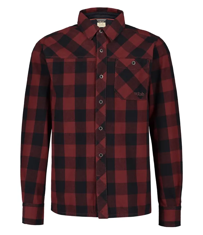 Rab Men‘s Boundary Shirt - Oxblood Red Check - Small
