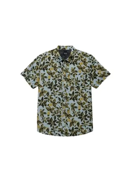 Men‘s Lost Sol Printed Short Sleeve Shirt - Saltwater Wildflower - XXL