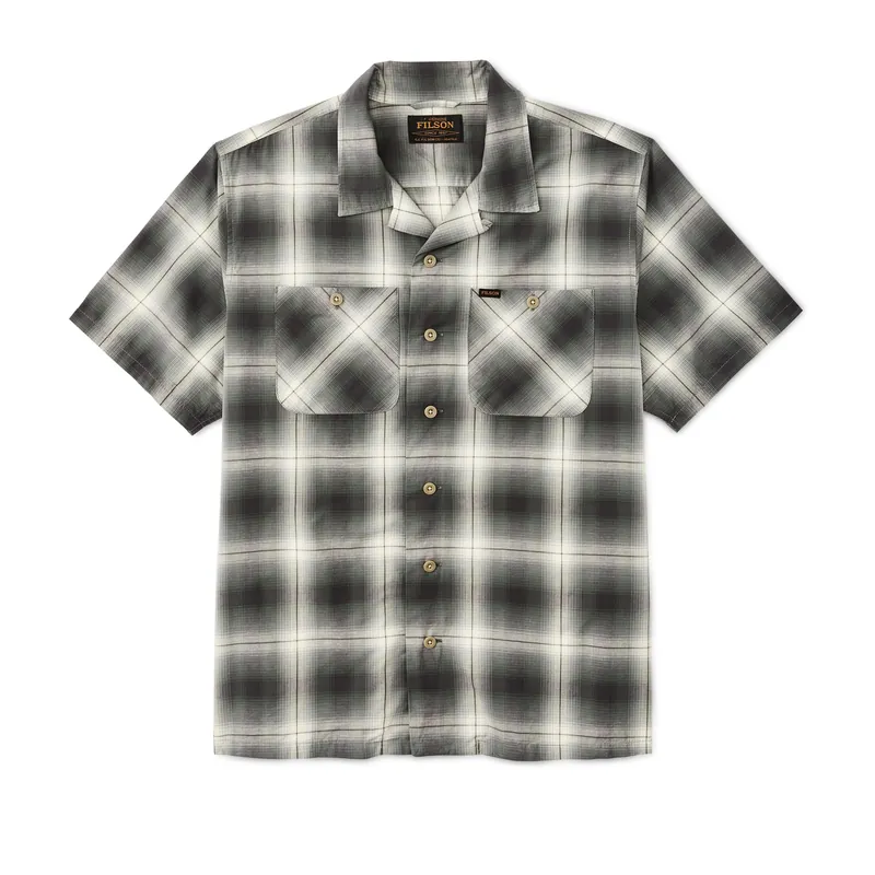 Men‘s Greenwood Short Sleeve Camp Shirt - Olive/Beige Ombre - XL