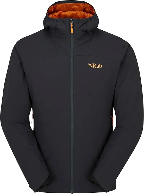 Rab Men‘s Xenair Alpine Light Jacket - Ebony/Marmalade - Small