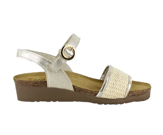 Women‘s Cecile - Radiant Gold Leather/Blond Raffia - 40