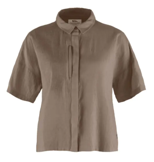 Women‘s Ovik Hemp Camp Shirt Ss - Suede Brown - XL
