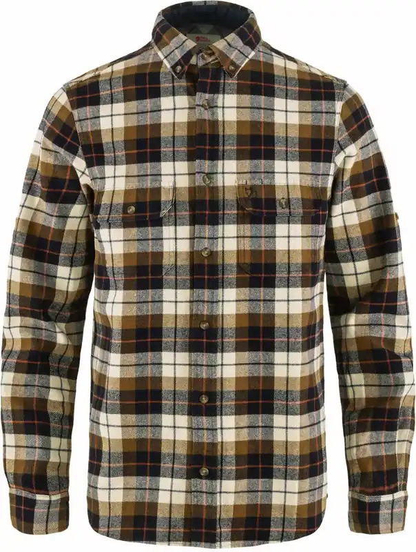 Men‘s Singi Heavy Flannel Shirt - Chalk White/Dark Navy - Large