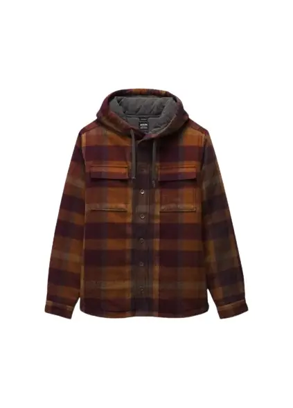 Men‘s Asgard Hooded Flannel Shirt - Crimson - Medium