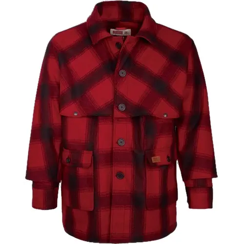 Double Mackinaw Coat - Red/black Plaid - 3XL