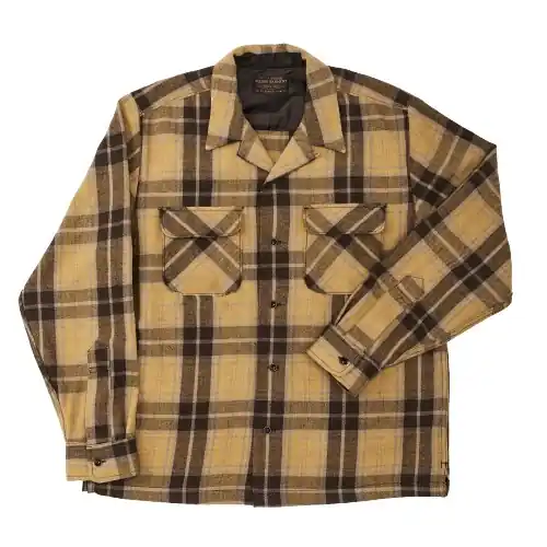 Men‘s Buckner Wool Camp Shirt - Ochre Brown - XL