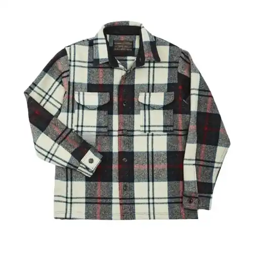 Men‘s Mackinaw Wool Jac-shirt - Cream/multi - 2XL