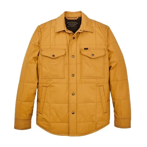 Men‘s Cover Cloth Quilted Jac-shirt - Yellow Ochre - Medium