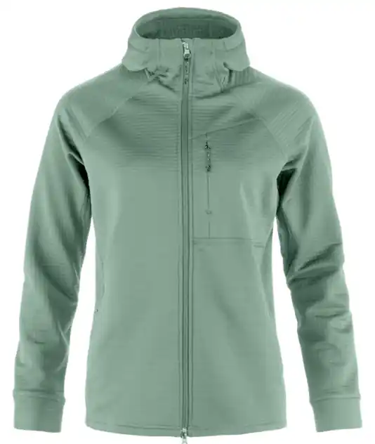Women‘s Abisko Grid Fleece Hoodie - Patina Green - XS