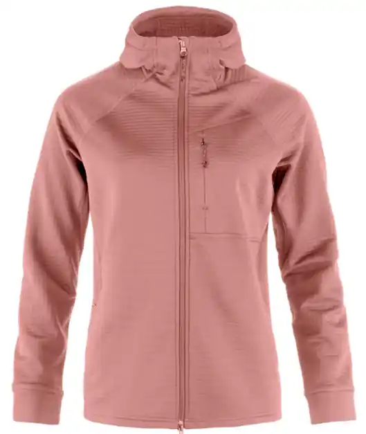 Women‘s Abisko Grid Fleece Hoodie - Dusty Rose - Medium