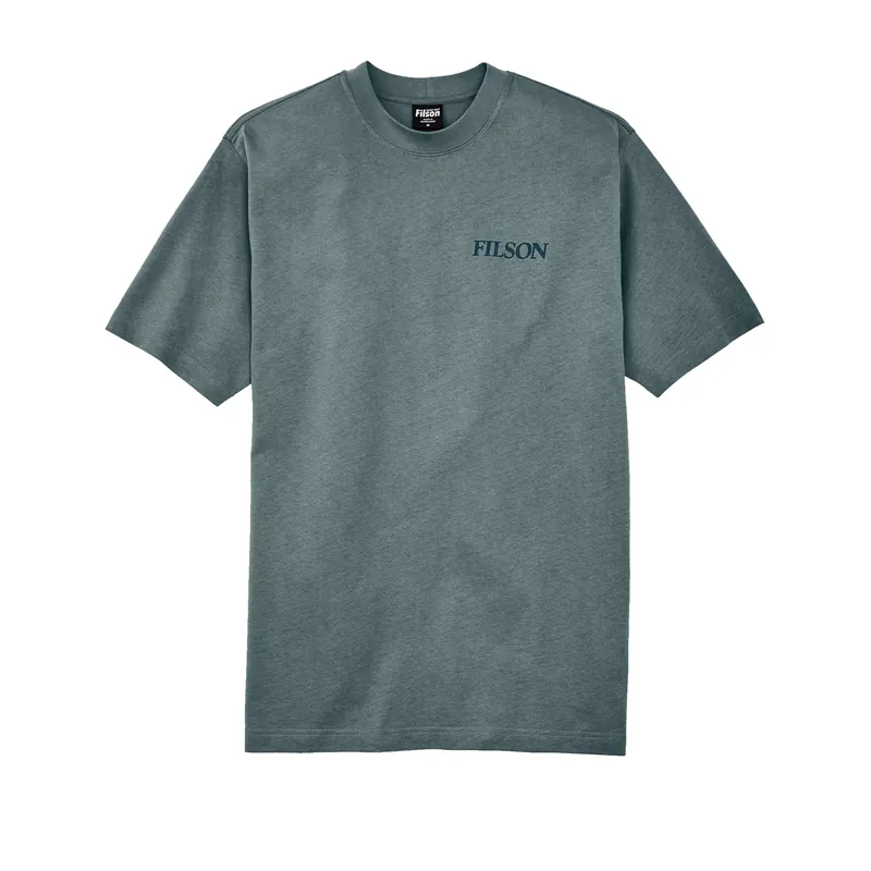 Men‘s S/s Frontier Graphic T-shirt - Balsm Green/salmon - Small
