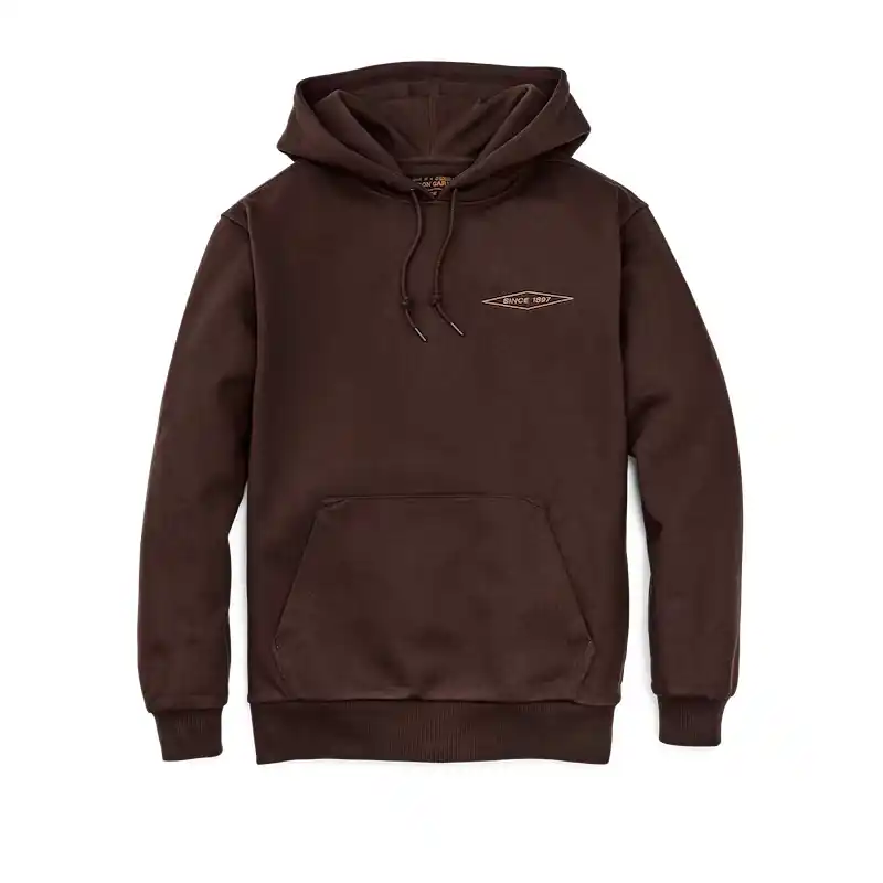 Men‘s Prospector Embroidered Hoodie - Brown Diamond - Small