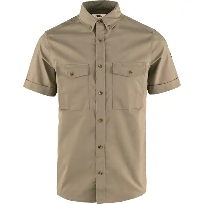 Men‘s Ovik Air Stretch Ss Shirt - Suede Brown - Large