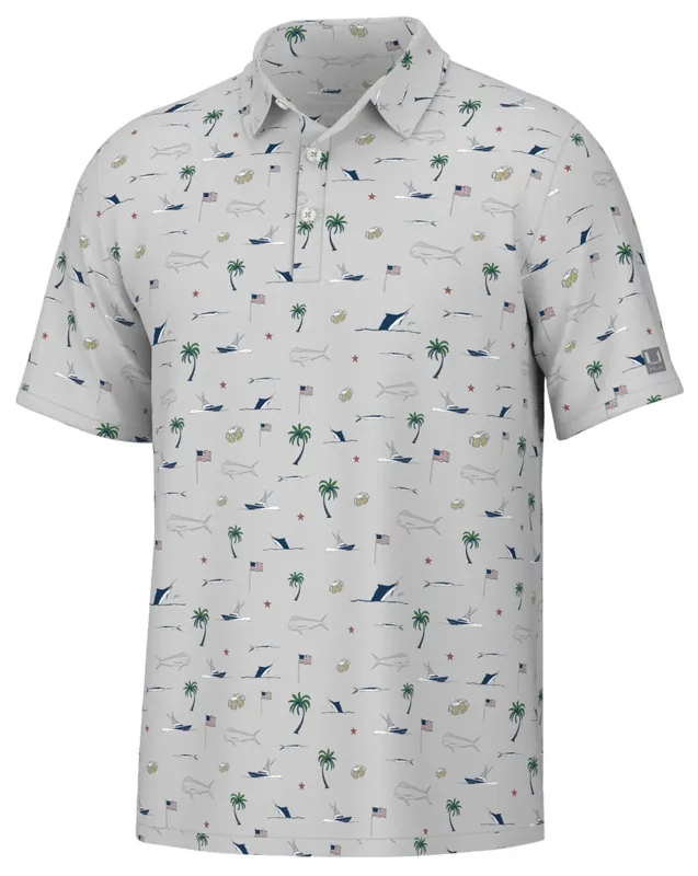 Men‘s Beach Freedom Pursuit Polo - Harbor Mist - Small