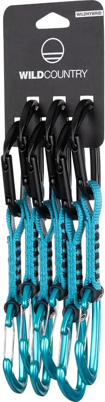 Wild Country Wildhybrid Quickdraw 6 Pack - Black/turquoise - 12 cm