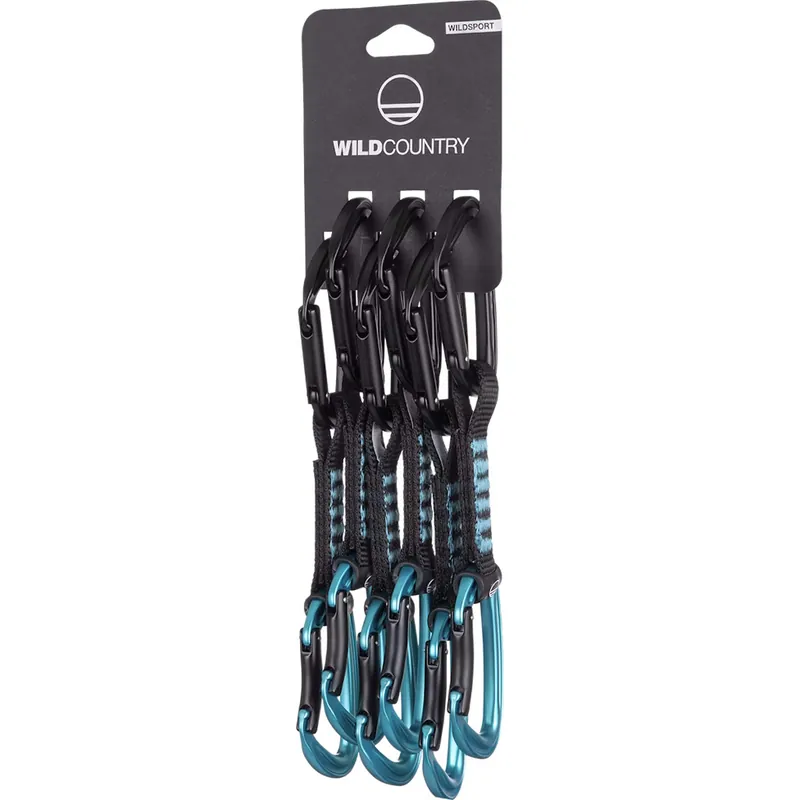 Wild Country Wildsport Quickdraw 6 Pack - Black/Turquoise - 12 cm