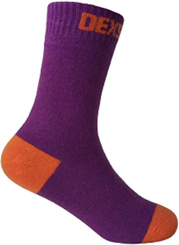 Kid‘s Waterproof Ultra Thin Socks - Purple/orange - Large