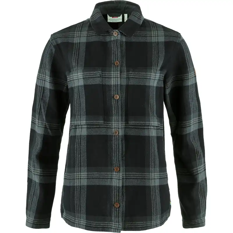 Women‘s Singi Flannel Overshirt - Black/iron Grey - Medium