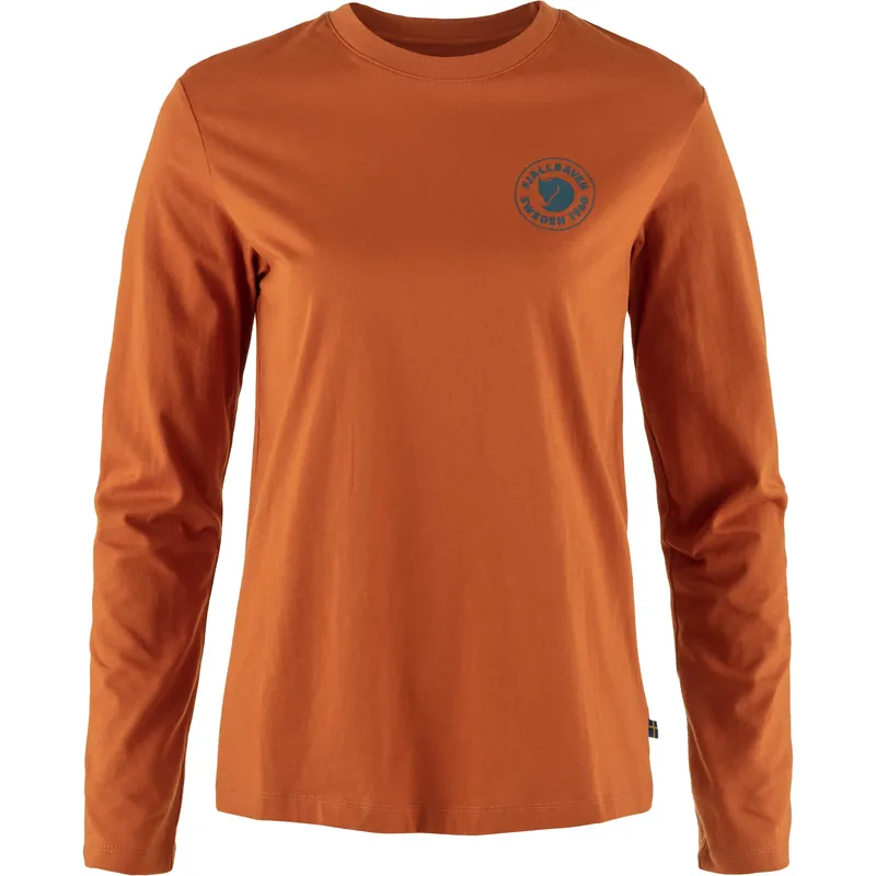 Women‘s 1960 Logo T-shirt Ls - Terracotta Brown - Small