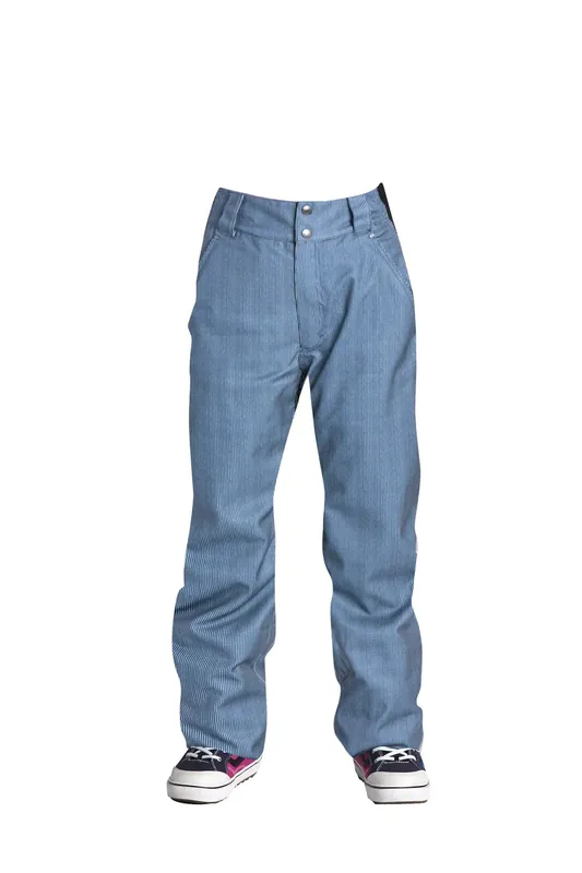 Women‘s High Waisted Trouser Pant - Overall Stripe - Large