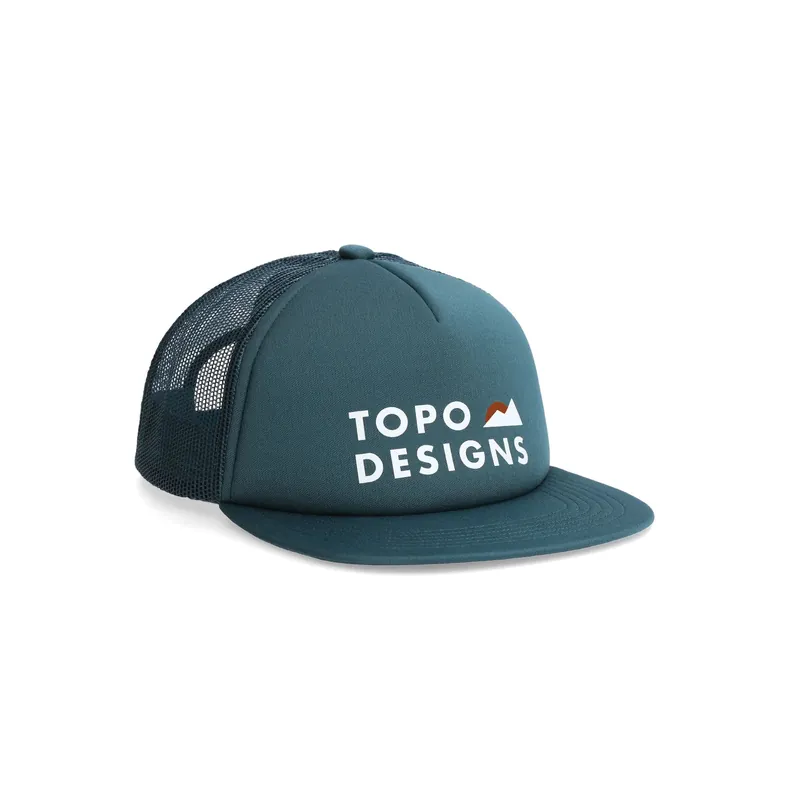 Foam Trucker Hat - Mountain Waves - Pond Blue - One Size