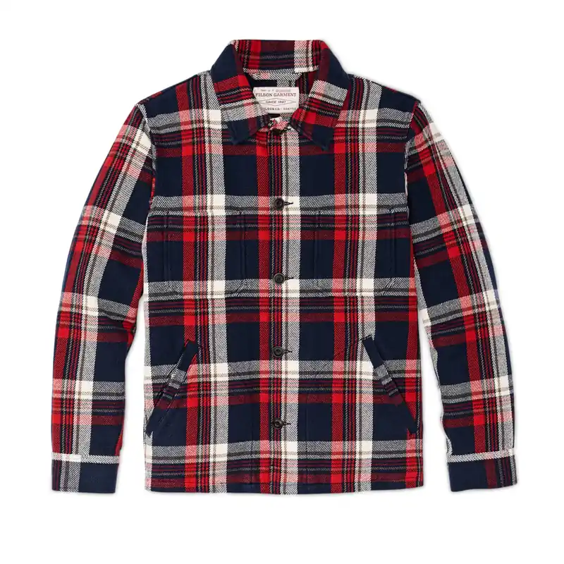 Men‘s Deer Island Ranch Coat - Navy Red Multi - Large