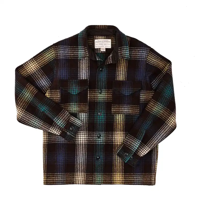 Men‘s Mackinaw Wool Jac Shirt - Black Coffee Multi - 2XL