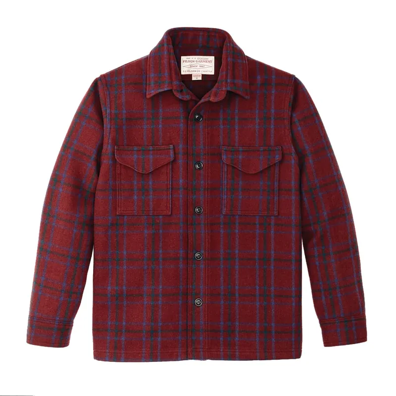 Men‘s Jac Shirt - Deep Red/Blue Green - 2XL