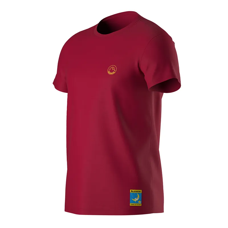 Men‘s Climbing On The Moon T-shirt - Fucsia/giallo - Medium