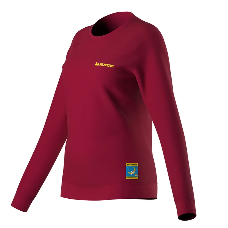 Women‘s Climbing On The Moon Sweatshirt - Fucsia/giallo - Medium