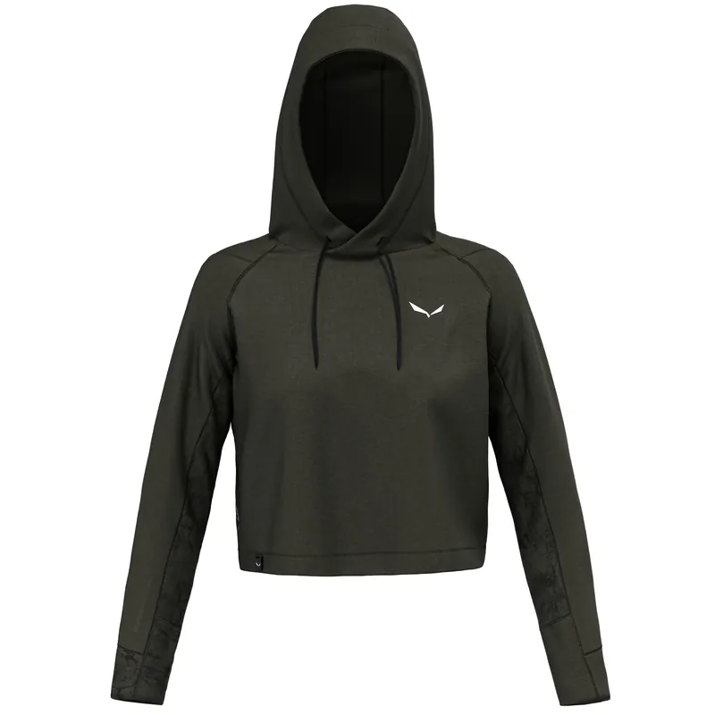 Women‘s Lavaredo Hemp Crop Hoody - Dark Olive - Small