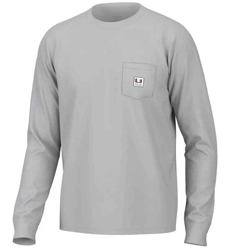 Men‘s U Patch Pocket Ls Tee - Harbor Mist - Small
