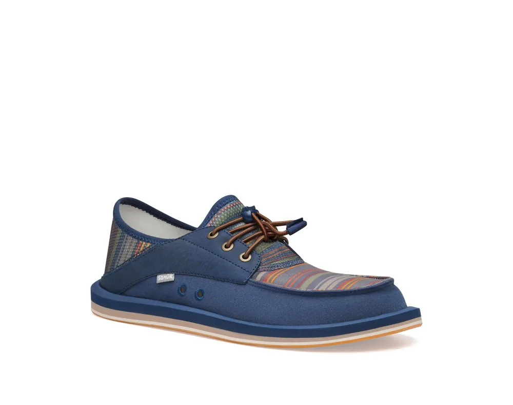 Men‘s Boatie St Print - Navy Coastal Stripe - 9