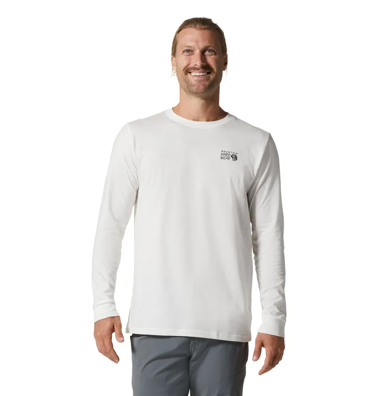 Men‘s Box Logo Long Sleeve - Fogbank - Small