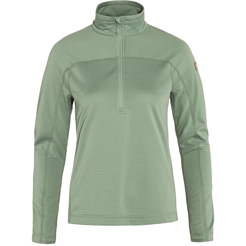 Women‘s Abisko Lite Fleece Half Zip - Misty Green - Medium