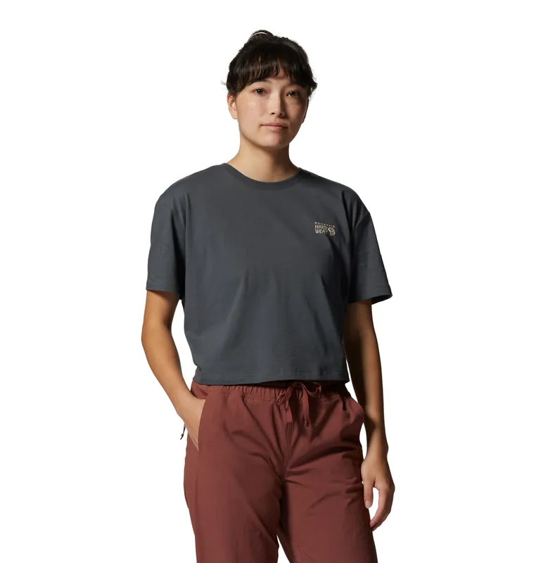 Women‘s Mhw Logo In A Box Crop Short Sleeve - Volcanic - XL