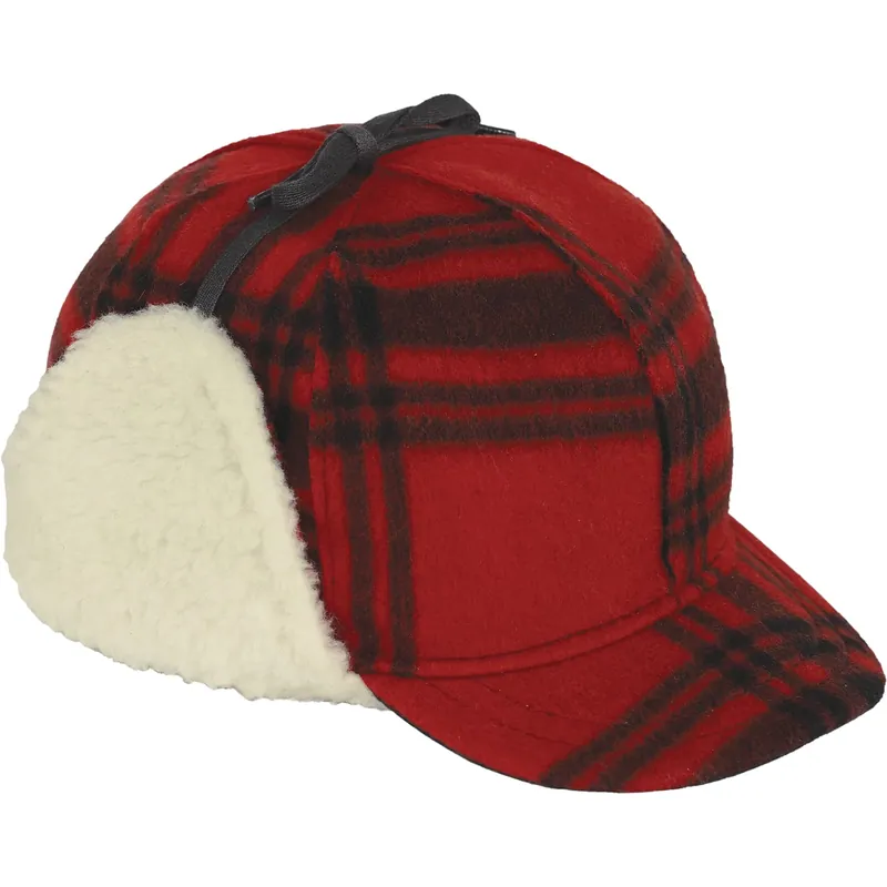 Snowdrift Cap - Red/black Plaid - Small