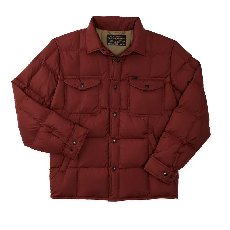 Men‘s Lightweight Down Jac-shirt - Madderred - 2XL