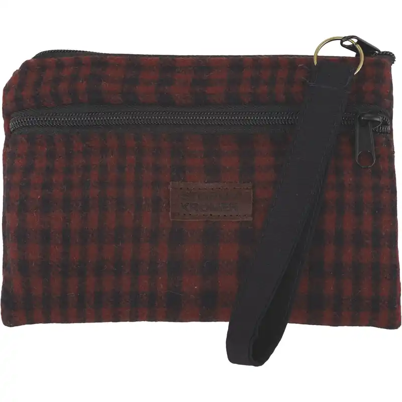Wool Wristlet - Garnet