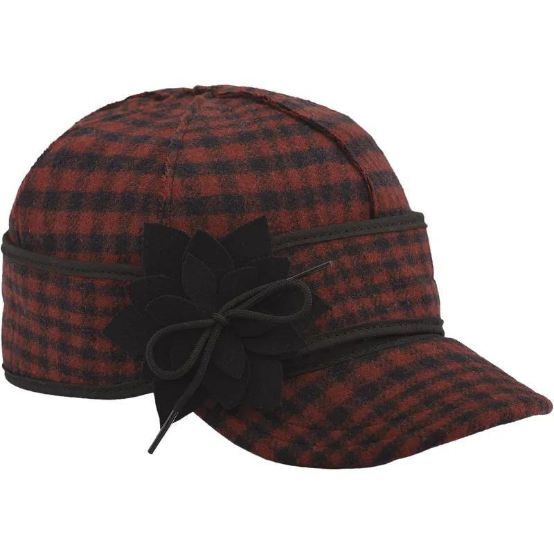 The Petal Pusher Cap - Garnet Plaid - 6 5/8