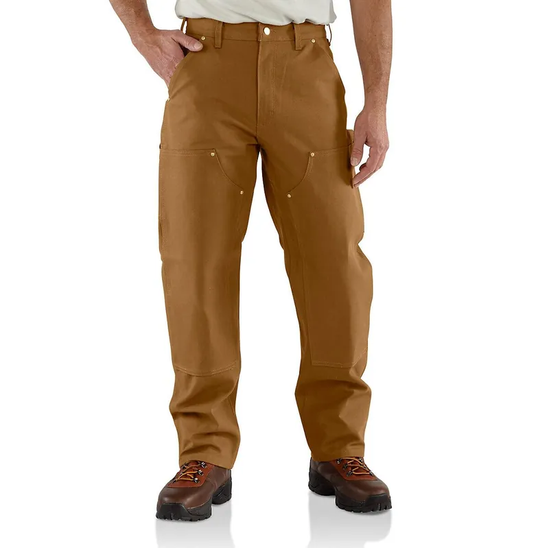 Men‘s Loose Fit Firm Duck Double Front Utility Work Pant - Brown - W40