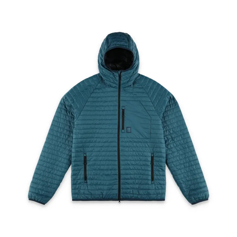 Men‘s Global Puffer Hoodie - Pond Blue - Small