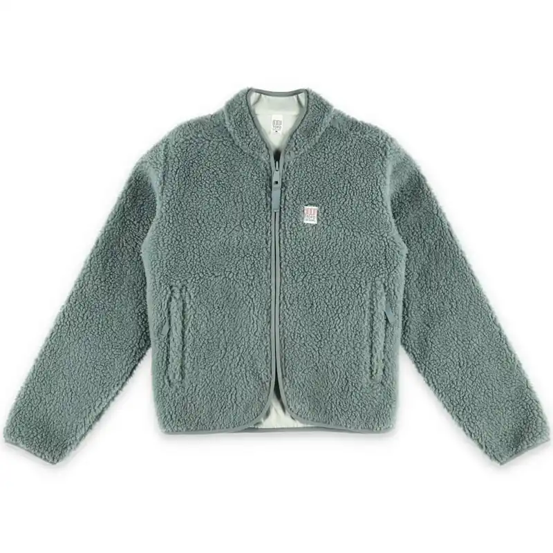 Women‘s Sherpa Jacket - Slate Blue / Light Mint - Small