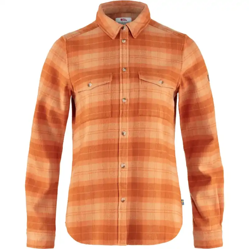 Ovik Heavy Flannel Shirt - Peach Sand-desert Brown - Medium